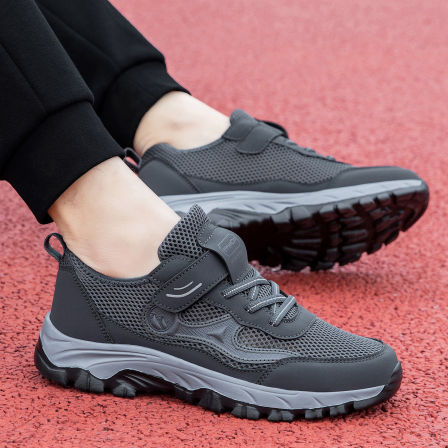 张凯丽老人鞋男防滑软底2026新款爸爸鞋中老年舒适健步休闲运动鞋