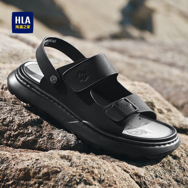 海澜之家男鞋2026新款凉鞋夏季时尚休闲魔术贴户外沙滩鞋轻便透气主图