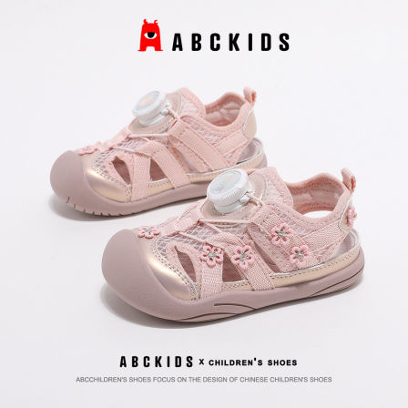 abckids凉鞋女童2026新款儿童女宝宝夏季童鞋网面透气鞋子学步鞋