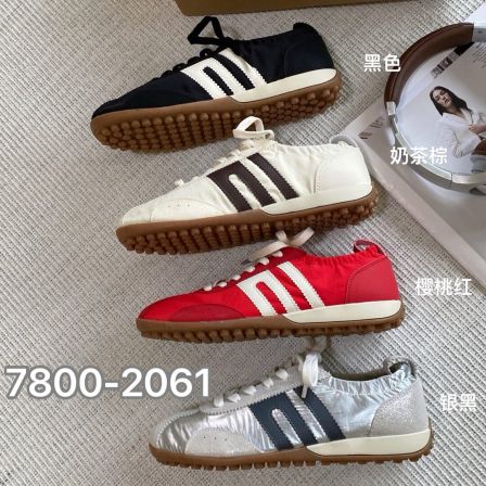 2061艾模儿 圆头德训鞋女2026新款百搭休闲女鞋潮