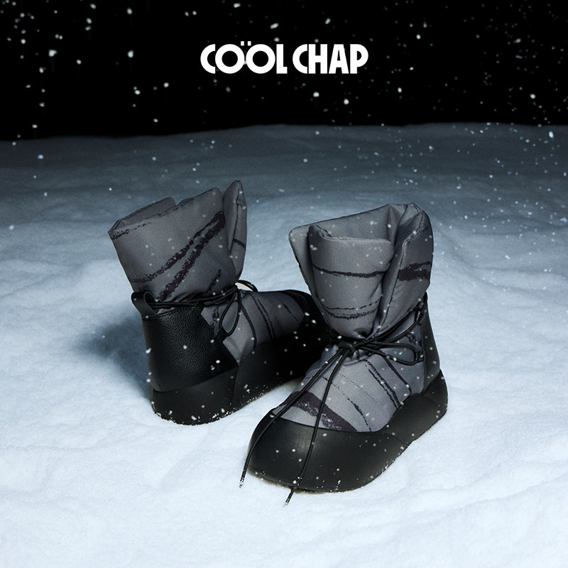 【达人】COOLCHAP冬季新款雪地靴羽绒靴子加厚加绒鞋子女鞋主图
