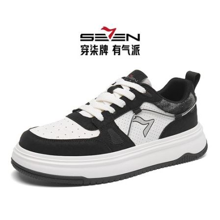 柒牌夏季透气2026年新款男士鞋阔腿裤专用鞋子时尚百搭款休闲板鞋