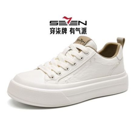 柒牌正品男鞋2026年夏季时尚休闲百搭运动鞋软底软面宽楦小白鞋男