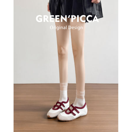 真皮版~魔术贴芭蕾玛丽珍鞋女2026新款内增高运动休闲鞋复古单鞋