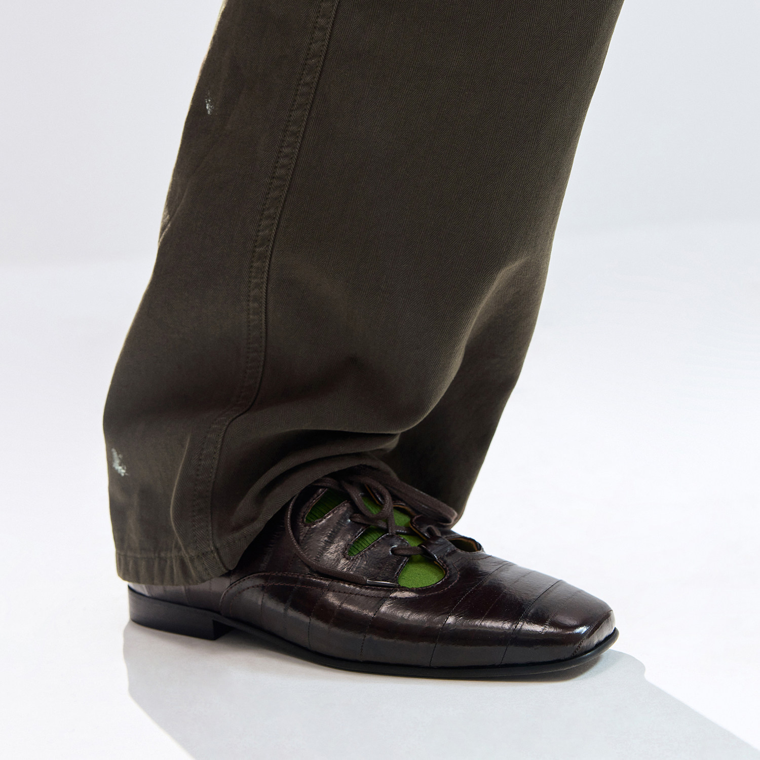 Simple Project*Ballet-style Leather Shoes 方头鳗鱼皮芭蕾皮鞋主图