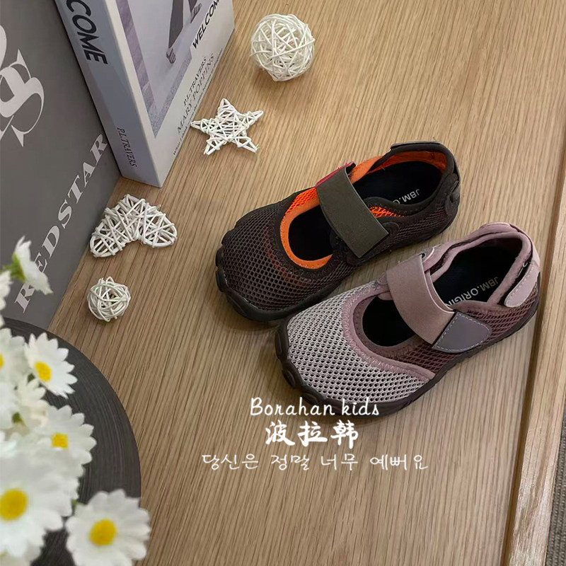 JBM童鞋女童春夏季新款溯溪鞋2026新款儿童网面凉鞋夏季赤足鞋子主图