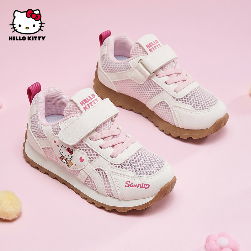 hellokitty童鞋女童阿甘鞋夏季2026新款网面透气鞋儿童运动鞋女孩主图