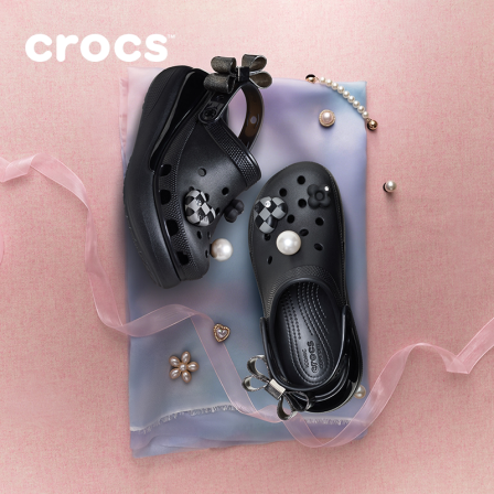 Crocs卡骆驰炫魅泡芙云朵小鲸鱼洞洞鞋