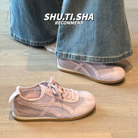 镂空网面透气德训鞋女2026夏季新款女鞋子超火百搭爆款休闲阿甘鞋