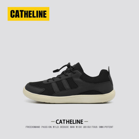 美国CAT.HELINE男鞋夏季新款透气轻便运动德训鞋男一脚蹬宽头板鞋
