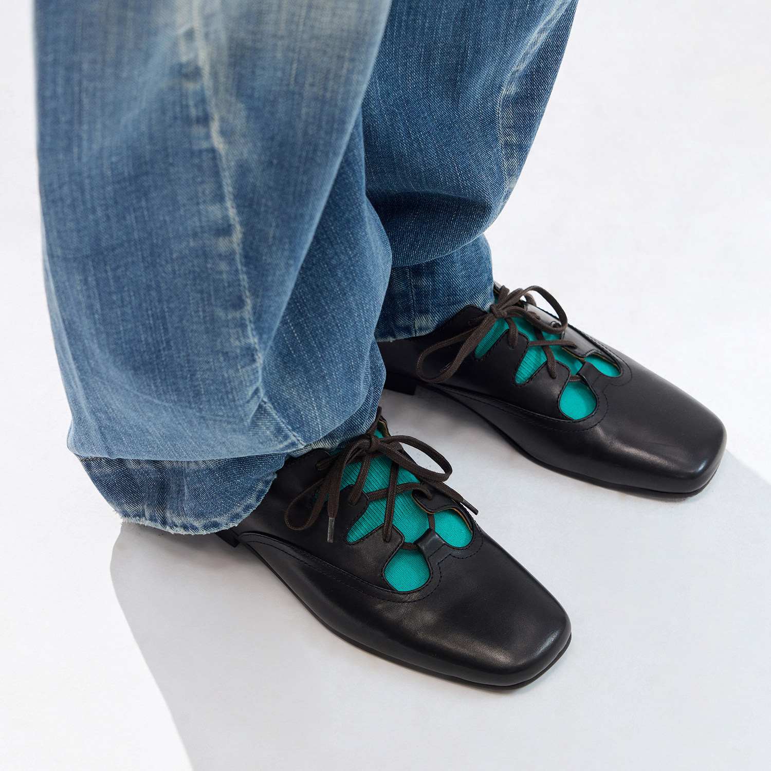 Simple Project*Ballet-style Leather Shoes 方头牛皮芭蕾皮鞋主图