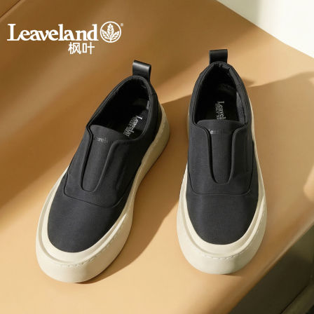 枫叶男鞋一脚蹬布鞋男2026新款懒人休闲鞋厚底增高男士板鞋透气夏