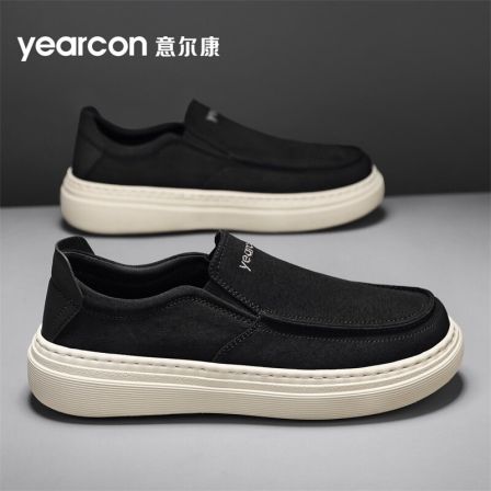 意尔康男鞋2026新款夏季透气男士老北京布鞋懒人一脚蹬舒适爸爸鞋