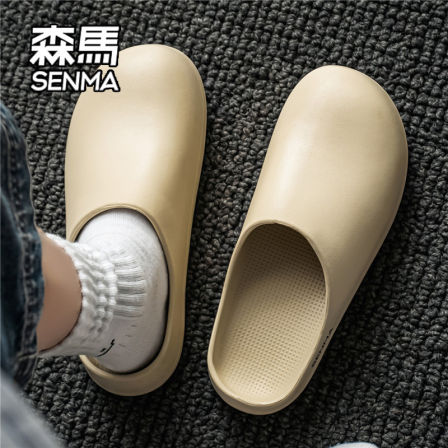 SENMA/森马包头半拖鞋男夏季外穿手术室洞洞鞋厚底防水穆勒厨师鞋