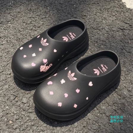 Adidas三叶草26年夏季女子迪士尼柴郡猫联名款厨师鞋穆勒鞋KH5901