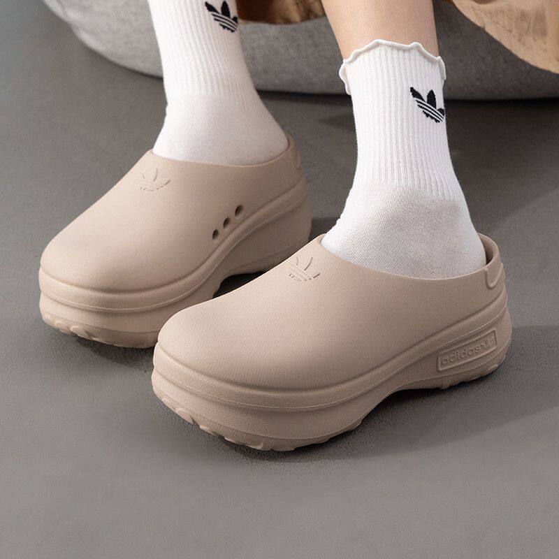 adidasAdidas女鞋三叶草厚底增高穆勒凉鞋轻便厨师鞋IE7052主图