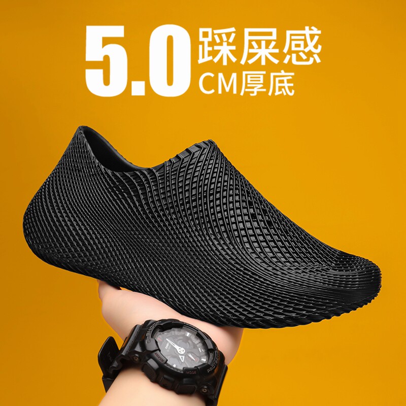 厨师鞋男鞋夏季外穿防水防油厨房防滑耐磨工作鞋男士劳保鞋洞洞鞋主图