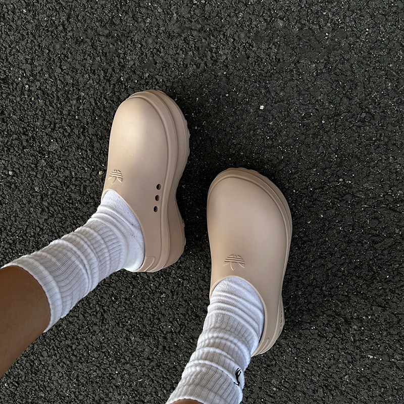 Adidas阿迪达斯三叶草正品厚底厨师鞋女鞋ins时尚运动拖鞋IE7052主图