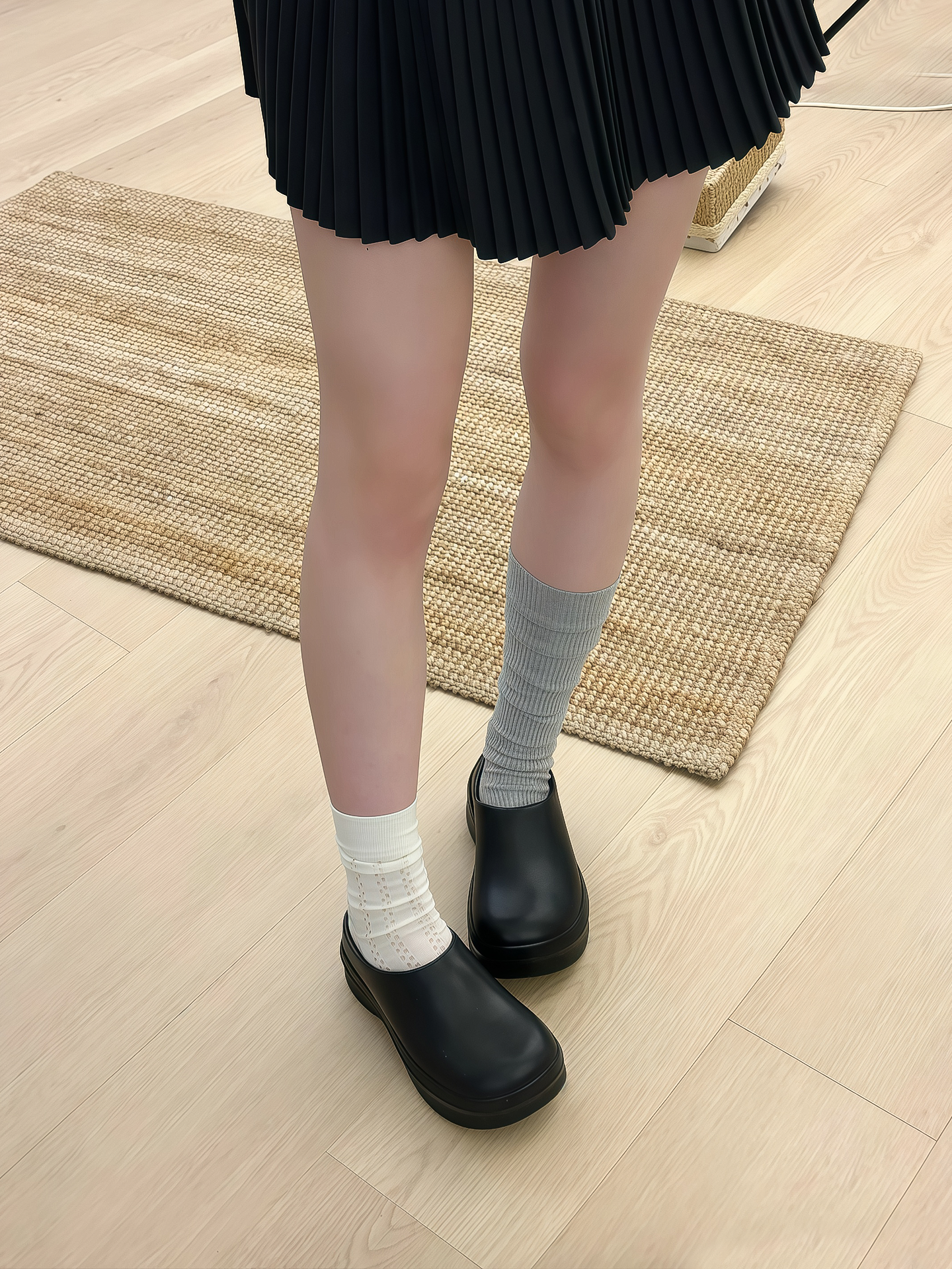包头厨师鞋懒人穆勒鞋春夏女半包拖鞋厚底百搭拖鞋外穿一脚蹬凉鞋主图
