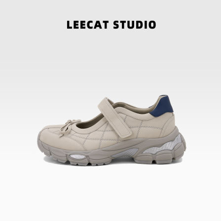 LeeCatStudio运动玛丽珍鞋女2026夏增高休闲软底厚底芭蕾浅口单鞋