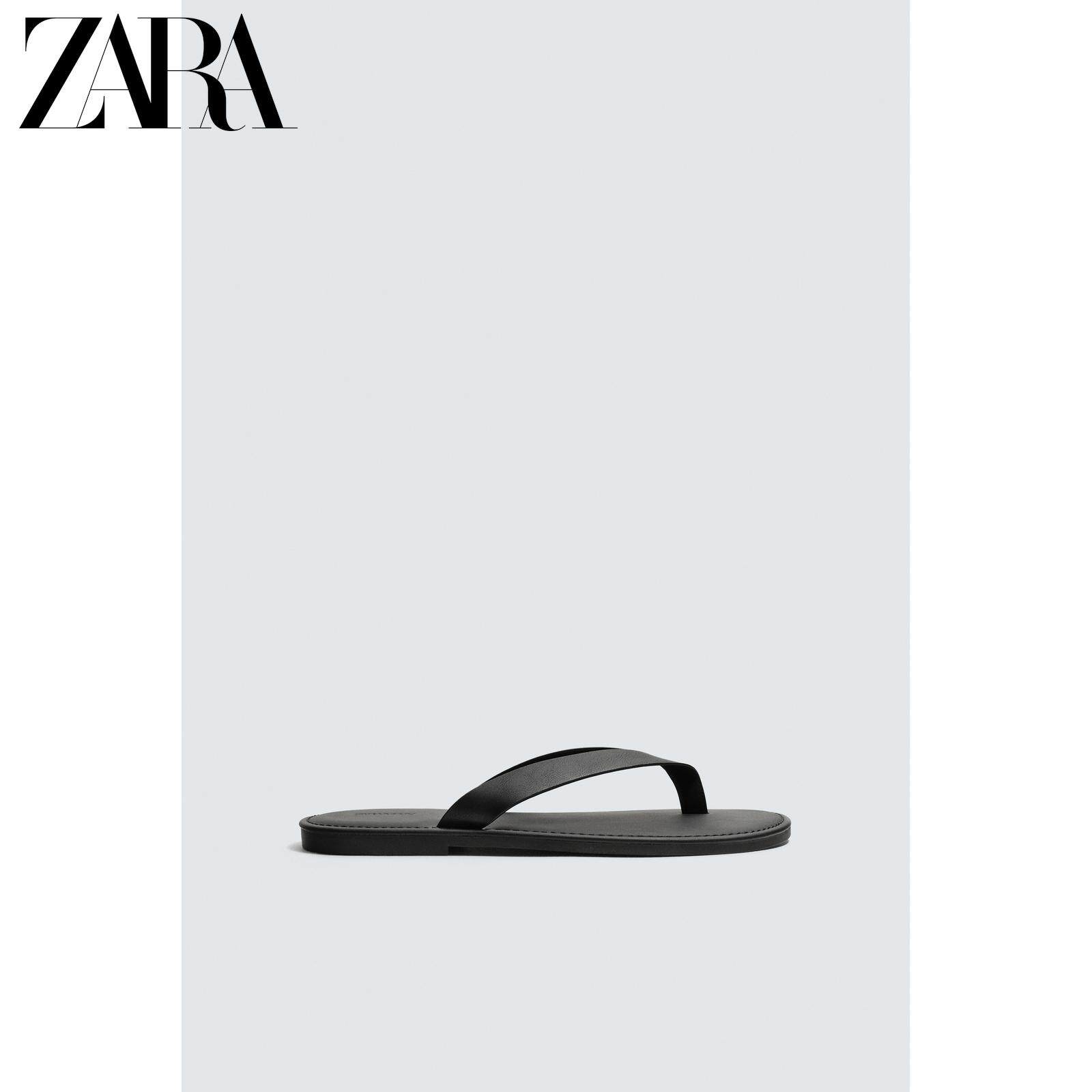 ZARA2026春夏新品 男鞋 带饰平底凉鞋 2780720 800主图