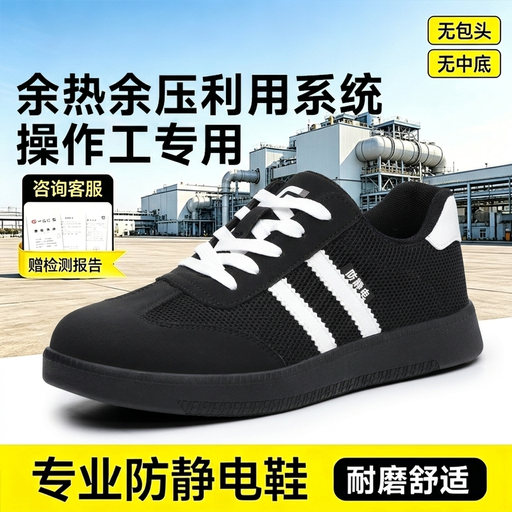 古伊萨电力余热余压利用系统操作工防静电耐油防滑安全工作劳保鞋主图