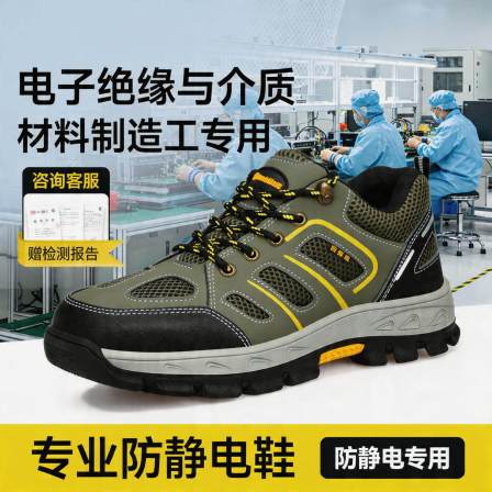 防静电劳保鞋男女款防砸防刺穿夏季透气电子绝缘与介质材料制造工