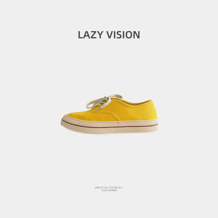 LAZYVISION经典三色16A加密软底休闲板鞋硫化工艺透气帆布鞋37562