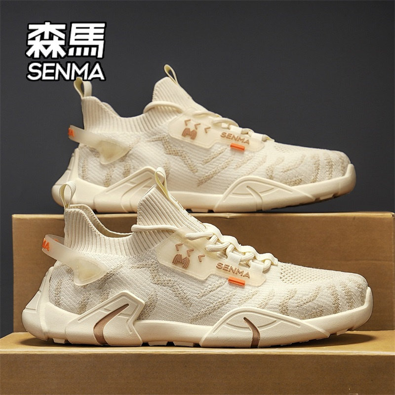 SENMA/森马男鞋夏季透气网面飞织运动休闲网鞋软底轻便防滑椰子鞋主图