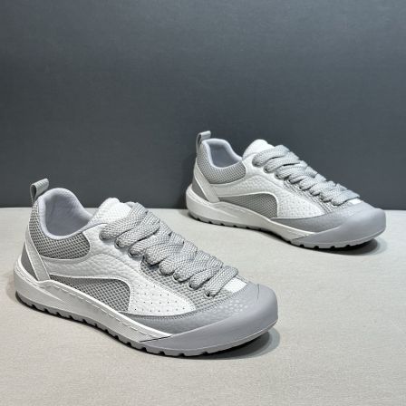透气德训鞋男2026年新款网面日常舒适平底轻质运动时尚系带休闲鞋