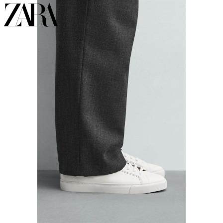 ZARA2026夏季新品 男鞋 基本款简约系带圆头轻便板鞋 2200720 001