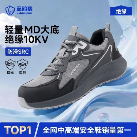 蓝鸥盾劳保鞋男款夏季透气电工绝缘10KV防砸防刺穿专业防滑轻便鞋