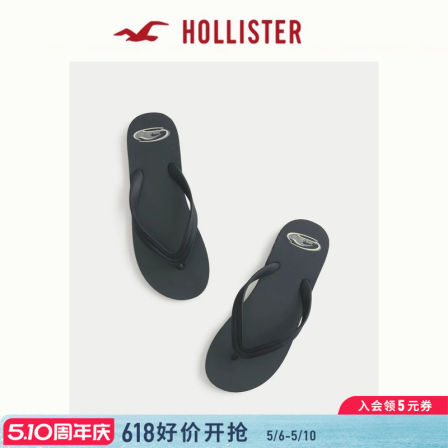 Hollister美式潮流经典LOGO橡胶人字拖鞋26夏新款男装312-6087