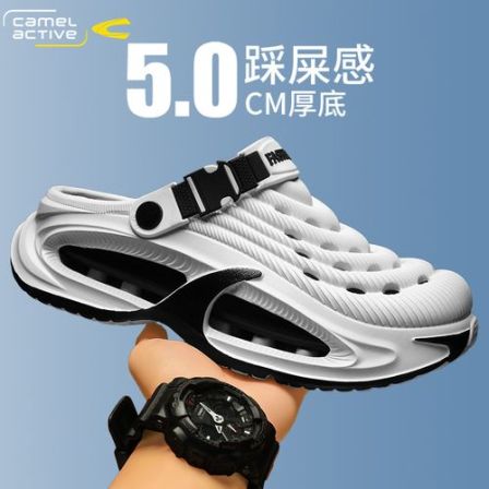 骆驼动感洞洞鞋男款2026新款爆款情侣大码运动凉鞋男士防滑拖鞋子