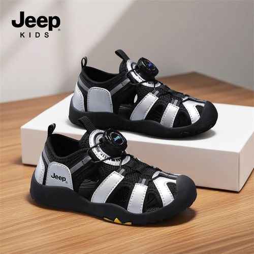 JEEP/吉普儿童凉鞋夏季男童防滑包头溯溪女童软底镂空沙滩鞋透气主图