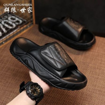 群狼·世家男士夏季外穿潮流休闲时尚厚底软底防滑百搭防水凉拖
