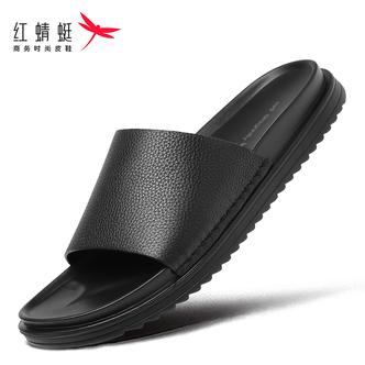 男士夏季真皮拖鞋头层牛皮一字拖沙滩鞋软底凉拖鞋外穿轻便主图