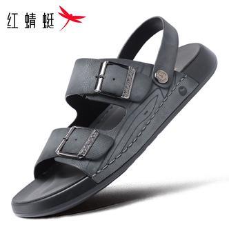 红蜻蜓男士品牌勃肯拖鞋外穿高颜值防滑舒适休闲凉拖鞋夏季沙滩鞋