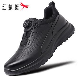 红蜻蜓男鞋宽楦运动休闲皮鞋防水中年休闲户外厚底增高百搭时尚