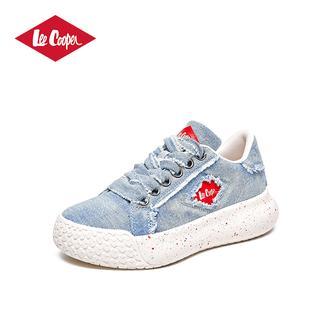 Lee Cooper 2024秋冬新款女鞋牛仔拼接厚底增高板鞋运动休闲鞋