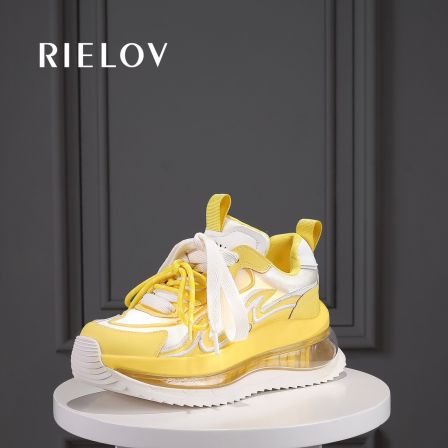 【RIELOV】增高7.5cm时尚潮流百搭女士休闲鞋橡胶潮鞋女鞋圆头26839