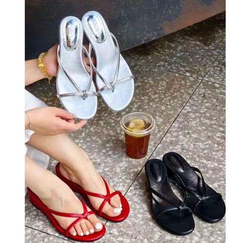 夏季新款仙女风厚底夹趾百搭外穿人字凉拖 27-1主图