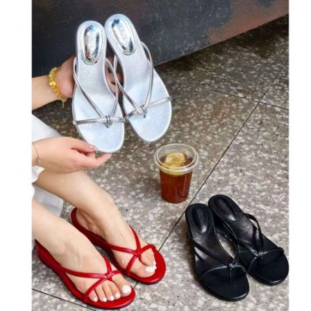 夏季新款仙女风厚底夹趾百搭外穿人字凉拖 27-1