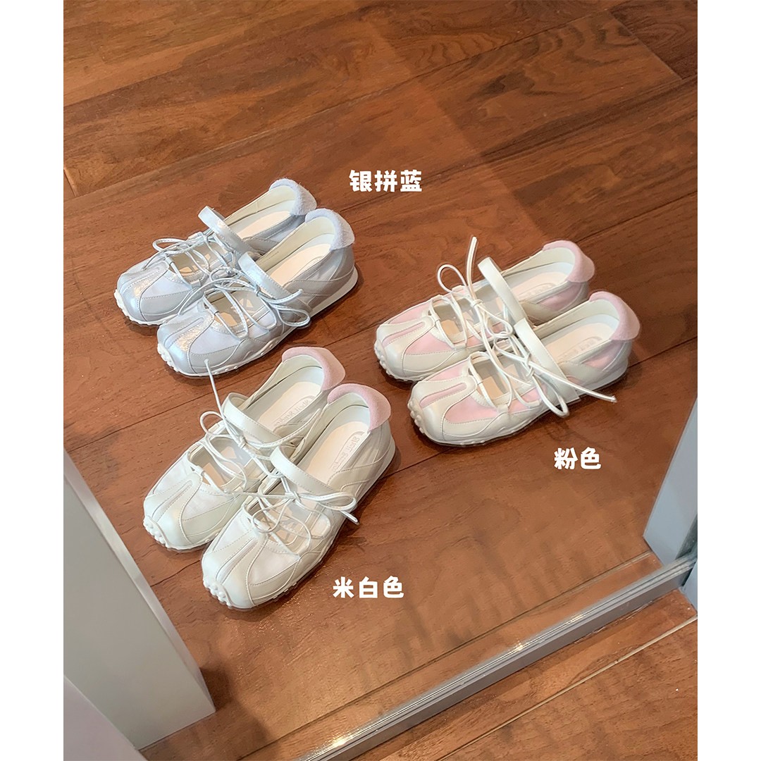 【苏茵茵】露西芭蕾鞋~魔术贴方头4cm内增高休闲芭蕾单鞋女E6201050主图