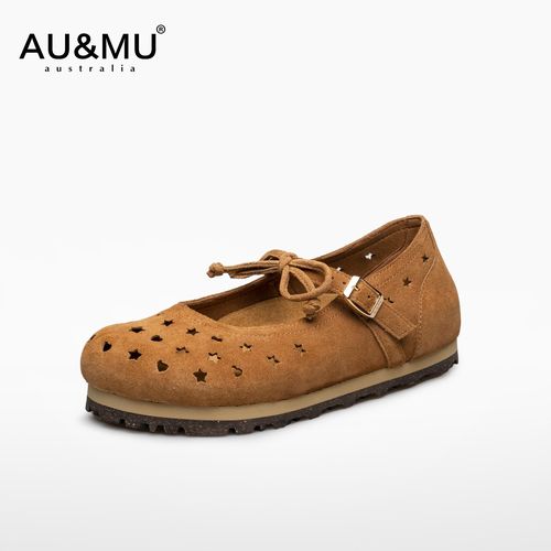 AUMU2026夏季新品全包玛丽珍洞洞鞋户外百搭镂空软木勃肯鞋3739主图