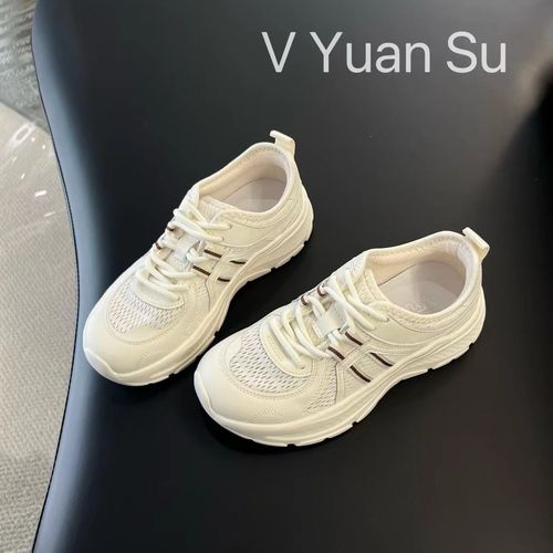 323-6951夏季新款透气轻便厚底时尚女士百搭休闲运动鞋系带主图