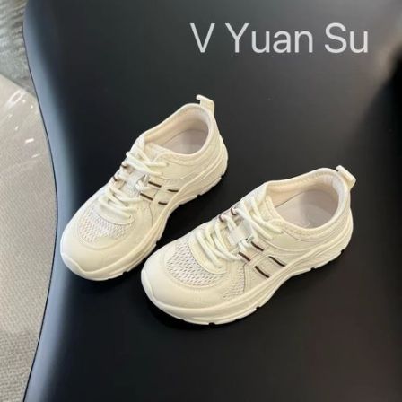 323-6951夏季新款透气轻便厚底时尚女士百搭休闲运动鞋系带