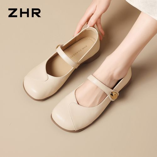 ZHR/则则法式玛丽珍女鞋2026春夏新款软底休闲平底鞋配裙子小皮鞋主图