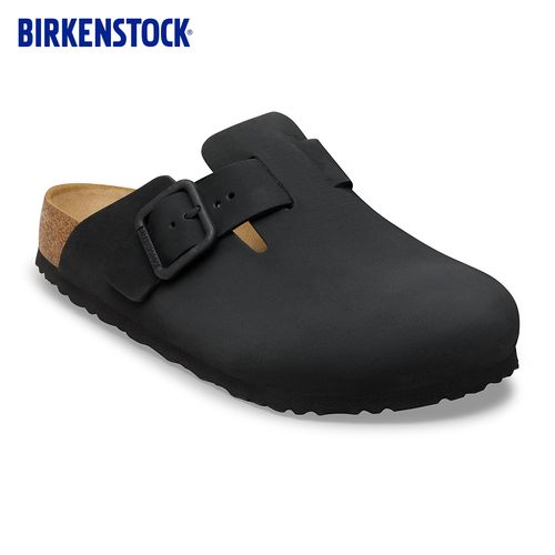 BIRKENSTOCK勃肯德国进口新品男女款牛皮绒面革Boston包头拖鞋主图