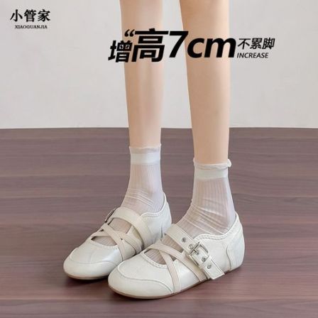 白色巨好看小个子浅口玛丽珍鞋女2026春秋新款英伦风百搭通勤单鞋